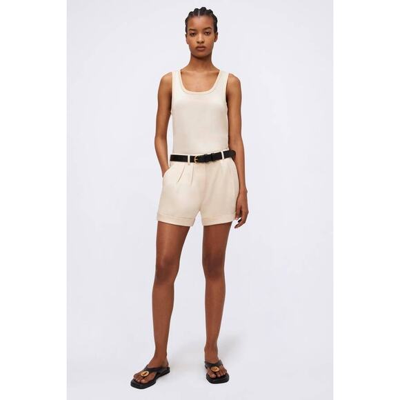 Simkhai Devan Silky Pleated Shorts in Ecru ivory Cream US 4 NEW NWT - Picture 11 of 13